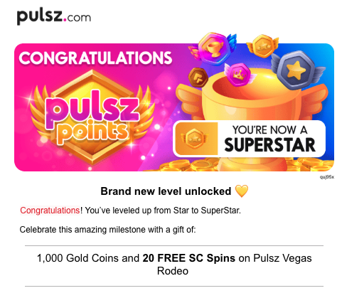 Pulsz VIP program level-up